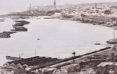 Muelle y gabarras carboneras