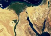 Delta del Nilo y península del Sinaí