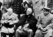 Conferencia de Yalta. Churchill, Roosevelt y Stalin