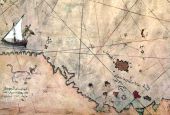 Mapa, Piri Reis, supuesta costa Antártica